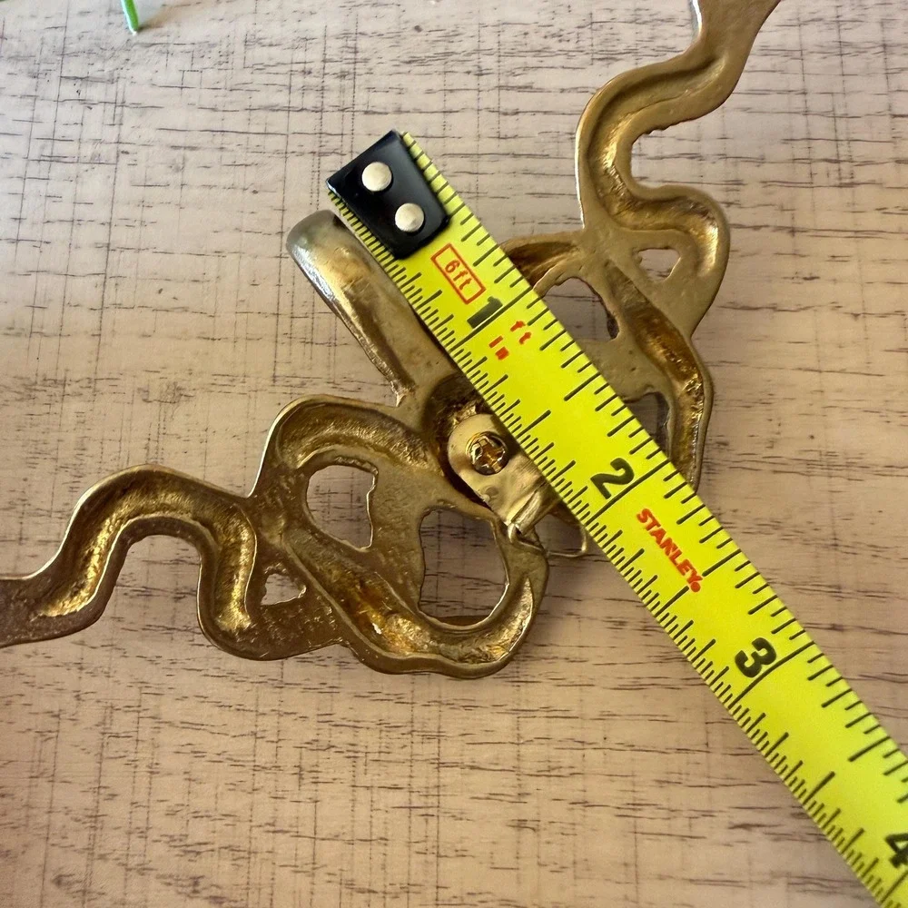 Vintage Small Brass Coquette Dainty Style Ribbon Bow Wall Hook